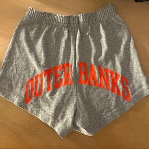 Womens Soffe Athletic Shorts Outer Banks NC Elastic Waistband Light Gray Xs